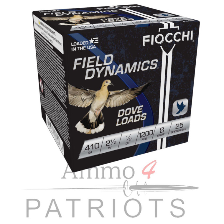 Fiocchi-Field-Dynamics-Ammunition-410-Bore-2.5"-1/2-oz-#8-Shot-25-round-Box-410GT8-762344703589