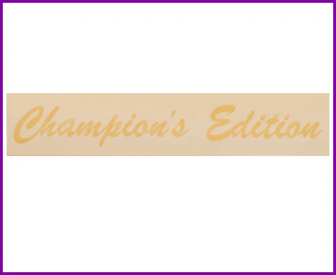 Champion's Edition Decal (Yellow) - Phantom Racing Chassis