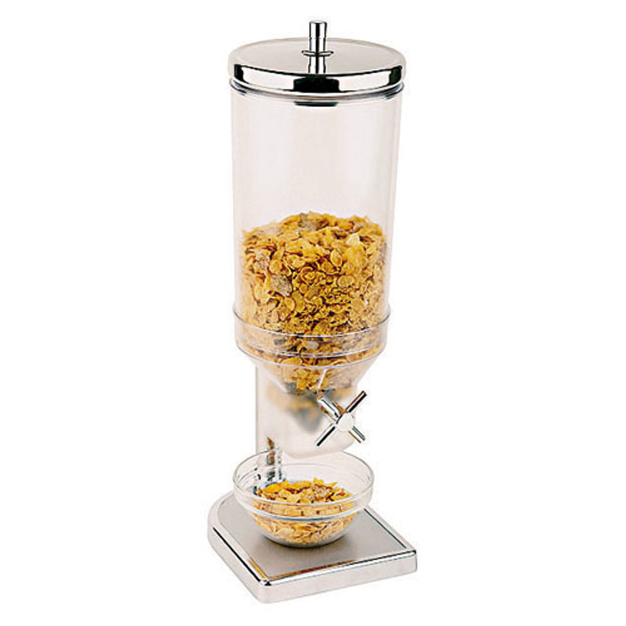 4.7 Quart Polypropylene Cereal Dispenser with S/S Lid, L 8.625 x W 13.875 x H 20.5