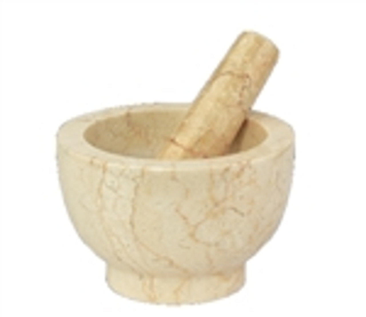 Mortar & Pestle "Champagne,"  4" H, Marble