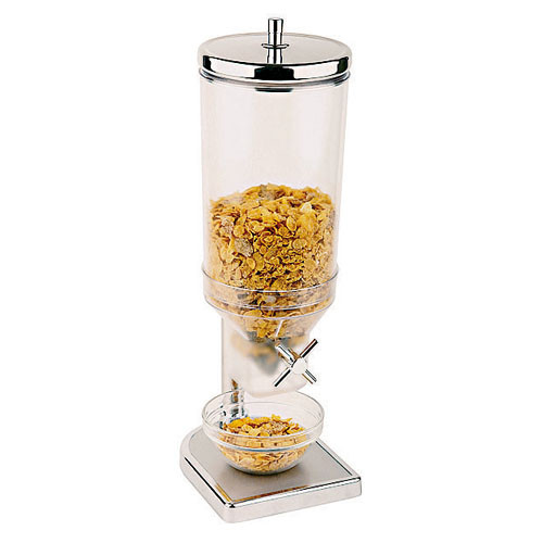 4.7 Quart Polypropylene Cereal Dispenser with S/S Lid, L 8.625 x W 13.875 x H 20.5