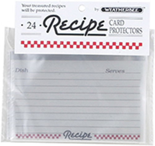 Recipe Cards Protector, 3 x 5, Set of 24