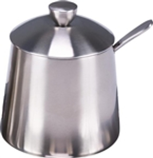 Sugar Bowl w/ Spoon, Brushed Finish, 10 fl. oz.