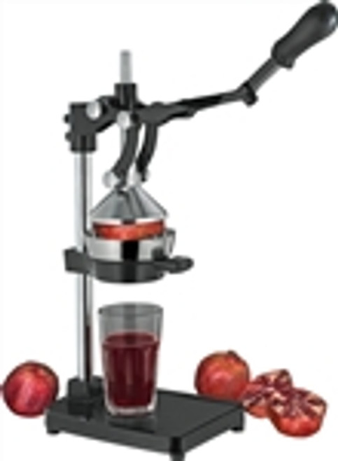 The Press, pomegranate and orange press, black