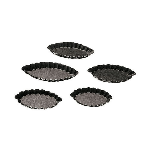 Non-Stick Fluted Boat Mold, L 3 1/8" X H 3/8"