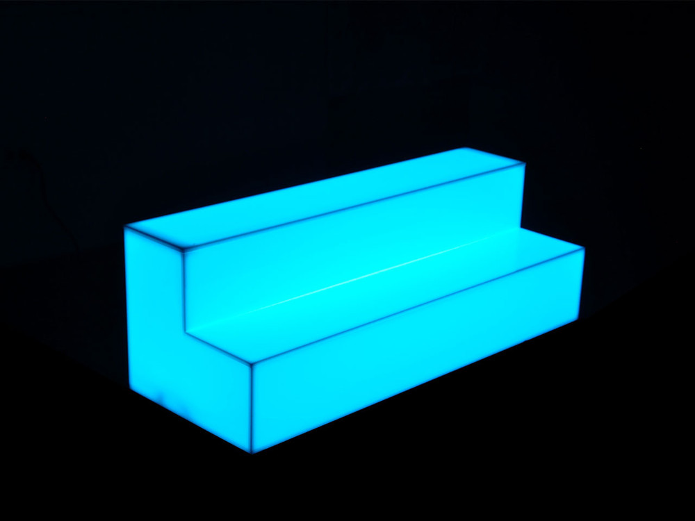 Glow Step 2 Tier LED Bar Shelf Display