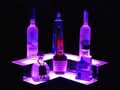 Corner 2 Tier LED Bar Shelf Display