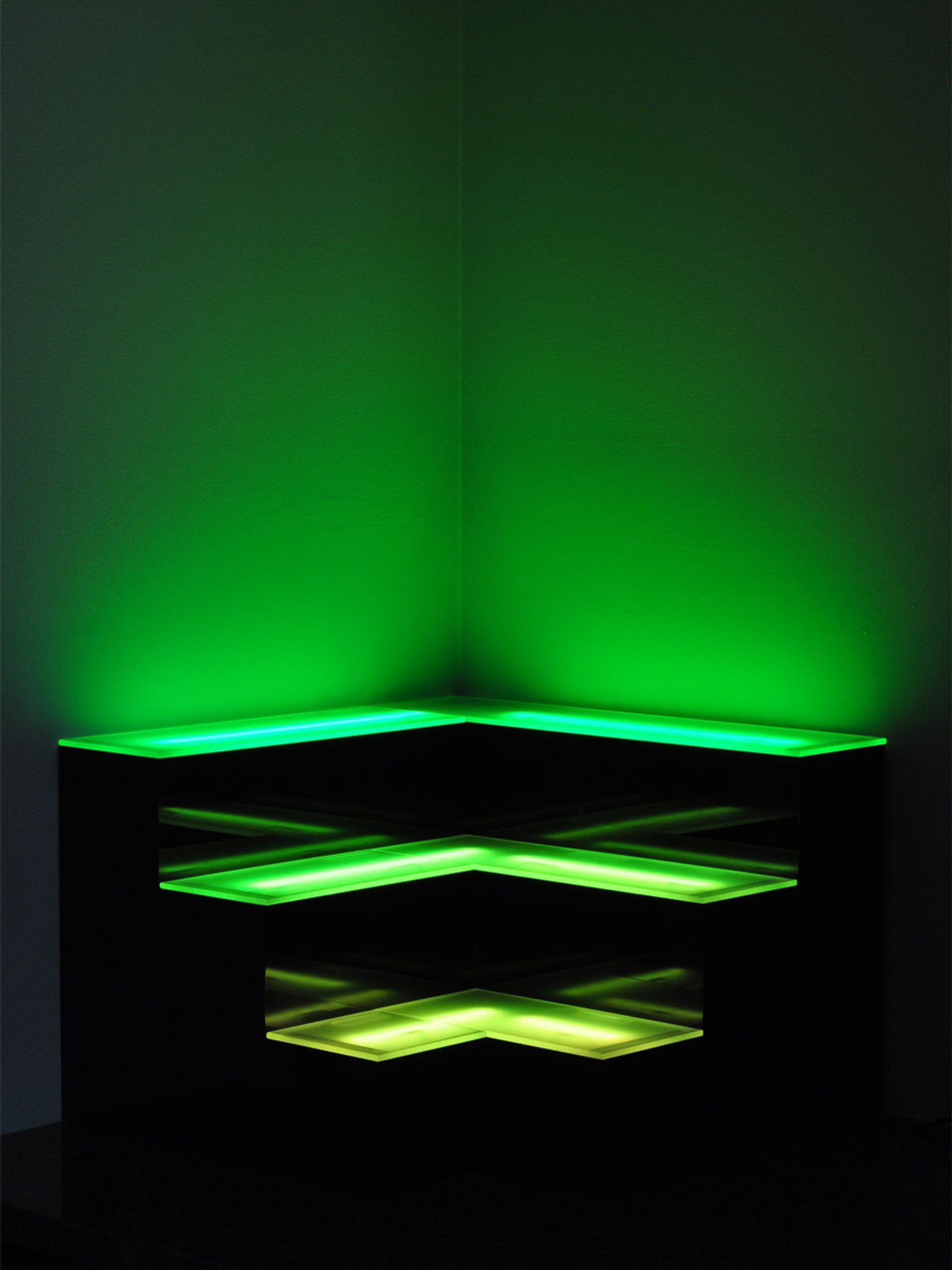 Wine glass rack and wine bottle slats. Corner 3 Tier LED Bar Shelf Display - LiquorShelves.com