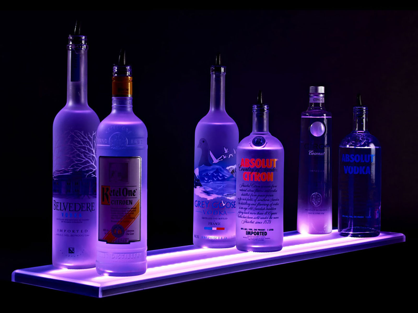 Armana Double Wide LED Liquor Shelves