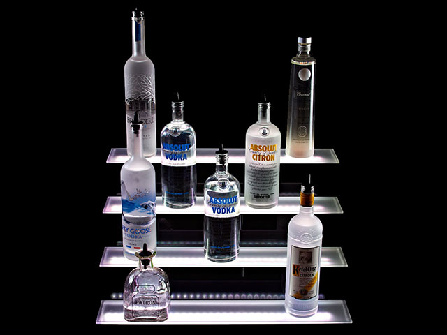 LED Illuminated Bottle Tiers
