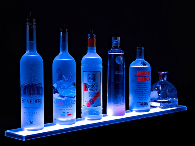 Standard Width LED Illuminated Liquor Shelves
