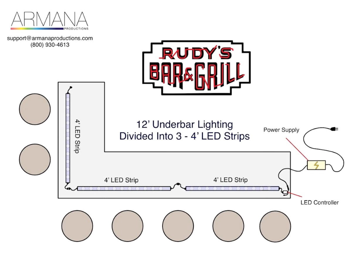 Under Bar Lighting Diagram