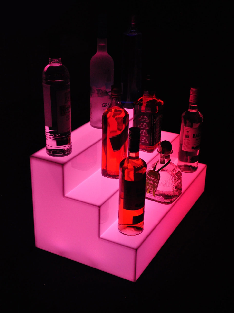 3 Tier Wrap Around LED Display Shelf