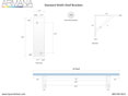 Standard Width LED Shelf Brackets Spec Sheet