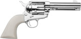 Traditions SAT73132FT 1873  45 Long Colt 6rd 5.50" Nickel White PVC Grip