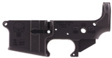 Spikes Tactical STLS015 Punisher Stripped Lower Receiver for AR-15 - Multi-Caliber, 7075-T6 Aluminum, Black Hardcoat Anodized