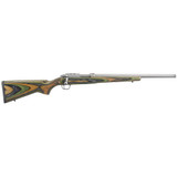 Ruger 77/22 Bolt-Action Rifle with 18.5-Inch Threaded Barrel in 22 Hornet, Right Hand, Silver Laminate Stock