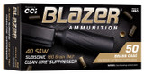 CCI Blazer Brass 40 S&W 180 Grain Total Metal Jacket Ammunition - 50 Rounds