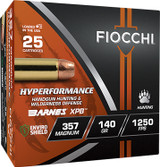 Fiocchi 357BA Hyperformance 140-Grain XPB Ammunition for .357 Magnum
