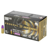 Federal Practice & Defend Packs 9mm Luger HST JHP and Syntech TSJ Training Rounds – 147 Grain