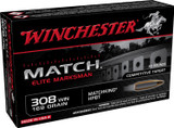 Winchester Ammo S308M2 308 Winchester Sierra MatchKing BTHP 169 Grain – Precision Long-Range Target Shooting Ammunition