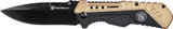 Smith & Wesson S&W Knife Black/FDE Spring Assist with 3.5-Inch Stainless Steel Blade