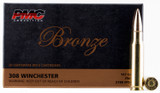 PMC 308B .308 Winchester 147-Grain FMJ Boat Tail Centerfire Rifle Rounds - 20 Rounds per Box