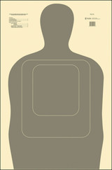 Action Target TQ15GRAY100 TQ-15 Gray 25-Yard Silhouette Targets, 100-Count Box