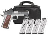 Springfield Armory PX9118LAOSPAC 45 1911 Ronin Ultra-Finish 4.25-Inch Barrel with Crossed Cannon Wood Laminate Grips