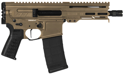 CMMG Dissent MK4 300 Blackout Rifle with 6.5-inch Barrel, Coyote Tan Cerakote Finish, and 30+1 Capacity