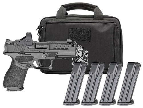Springfield Armory EC9409BLCCOMPPAC 9mm Luger Compact Semi-Auto Pistol with 4-Inch Barrel and Integrated Compensator
