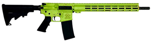 GREAT LAKES FIREARMS GL15223SZOM 223 Wylde Zombie Splat Rifle - Semi-Auto, 16-Inch Threaded Barrel, Adjustable Stock