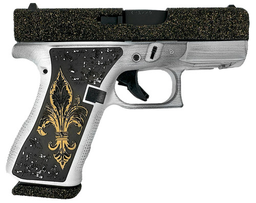 Glock G43X Sub-Compact 9mm Luger Pistol with Silver Cerakote Finish and Beavertail Grip - Model UX4350204NFDL