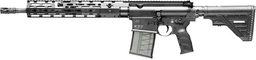 HK MR762 A4 Semi-Auto Rifle with 16.5-Inch Threaded Barrel, Black Finish and 20-Round Capacity