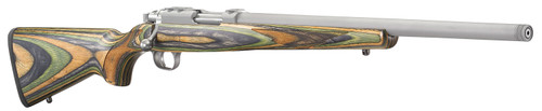 Ruger 7220 77/17 17 Hornet Bolt-Action Rifle with Threaded Barrel and Green Laminate Stock