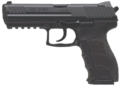 HK P30L V3 9mm Luger Pistol with 4.45-Inch Barrel and Interchangeable Grips