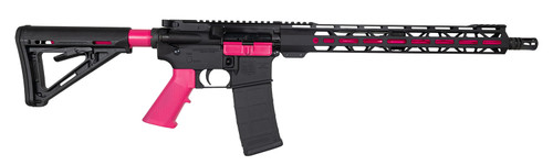 Diamondback DB175AK591 5.56 NATO AR-15 Rifle with 16-Inch Barrel, Black with Prison Pink Accents