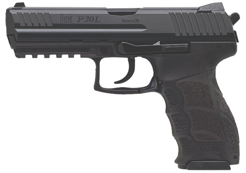 HK P30L V3 9mm Luger Semi-Automatic Pistol with Black Frame and Interchangeable Grips