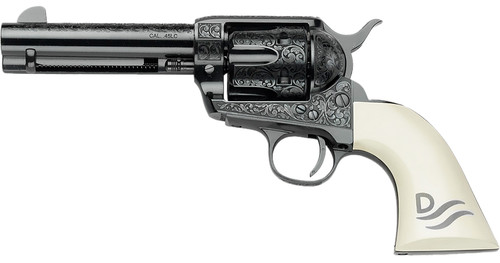Pietta GW45RR434NMUI Great Western II Red River .45 Colt Revolver with 4.75-Inch Barrel and Ivory Engraved Grips
