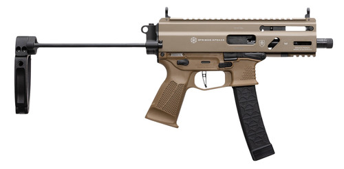 Grand Power STRIBG SP9A3S 9mm Pistol with 5.5-Inch Barrel, Black Polymer Grips, and 30+1 Capacity