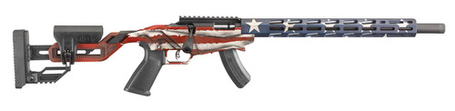 Ruger Precision Rimfire Model 8422 22 LR Bolt-Action Rifle with American Flag Cerakote Finish and 18-Inch Threaded Barrel