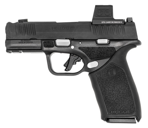 Langdon Tactical Tech Hellcat P Comp OSP Trigger 9mm Luger with Black Finish and Hogue Grip Sleeve