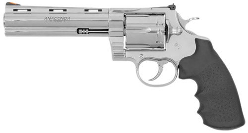 Colt Anaconda Target .44 Magnum Revolver with 6-Inch Stainless Vent Rib Barrel and Polished Stainless Finish