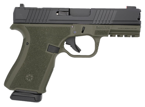 Black Rain Ordnance FL9MMODBLK Compact 9mm Pistol with OD Green Cerakote Finish and 4-inch Stainless Steel Slide