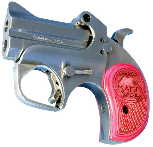 Bond Arms BAMB Mama Bear .357 Mag/38 Special Double Barrel Derringer with Pink Wood Grips