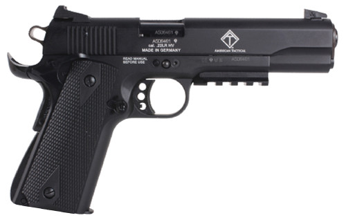 GSG German Sports Guns GSG1911ADOP 22 LR Pistol with Threaded Barrel and Serrated Slide