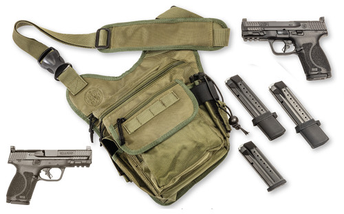 Smith & Wesson M&P M2.0 Compact 9mm Bug Out Bundle - 4-inch Barrel, Matte Black Finish, Includes Bug Out Bag