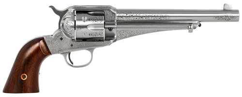 Taylors & Company 550389 1875 Army Outlaw .45 Colt Revolver with 7.5-Inch Barrel and White Engraved Finish