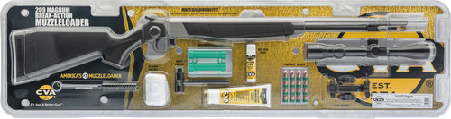 CVA PR2117SVPS Wolf V2 Break Open Single Shot Rifle with Optic, 50 Caliber, 24-Inch Stainless Steel Barrel, Black Synthetic Stock