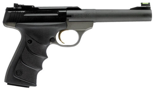 Browning Buck Mark Practical .22 LR Pistol with 5.50-Inch Tapered Bull Barrel and Matte Gray Aluminum Frame